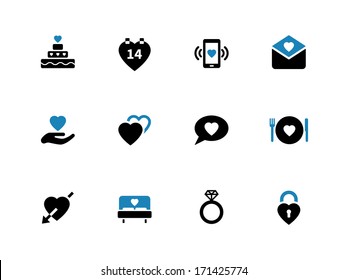 Love duotone icons on white background. Vector illustration.