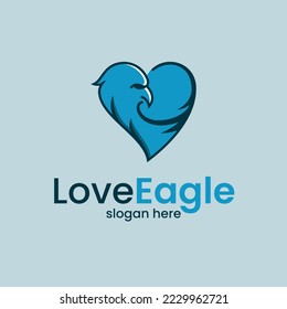 love eagle logo eagle + hart logo design