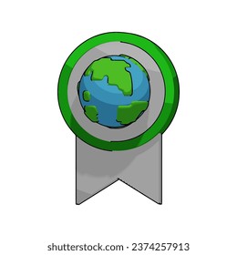 Love Earth Day cartoon illustration icon