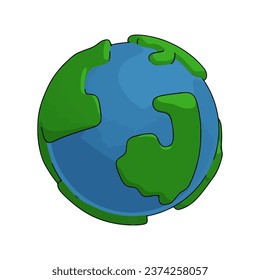 Love Earth Day cartoon illustration icon