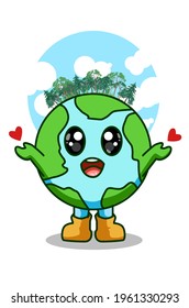 Love the earth vector illustration