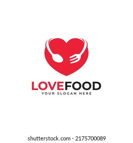 Love Eat Logo For Restaurant, Cafe, and Food Lovers