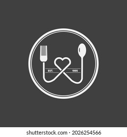 love eat logo suitable for your food and beverages business or related