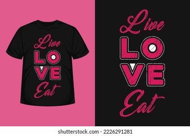 i love eat quote modern abstract typographic for tshirt, poster, logo text, sticker, print items. motivational or inspiration vector quotes for foods lover with yellow color background