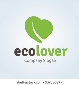 Love Eco Logo Template