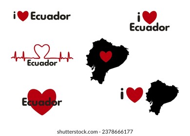 I love Ecuador. Patriotic Sublimation Bundle 