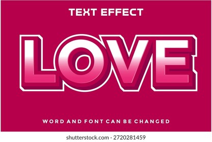 Amor efecto de texto editable	Plantilla de diseño