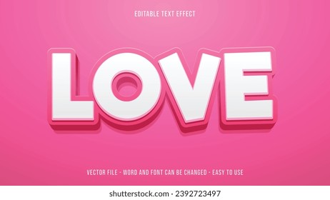 Love editable text effect suitable for business brand