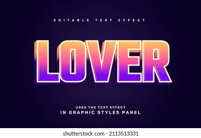 Love editable text effect template