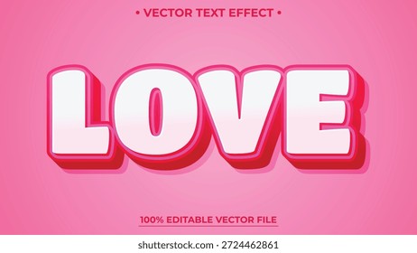 Amor efeito de texto editável tema de dia dos namorados