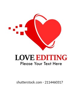 Love editing logo template illustration