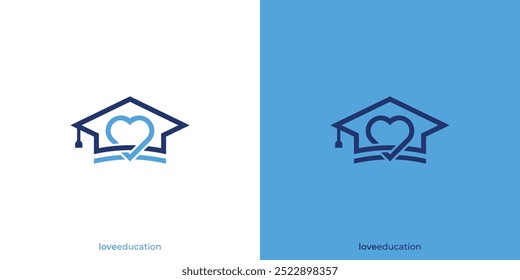 Love Education Logo. College, Smart, Partnership, Student, Academy Logo Design Inspiration.