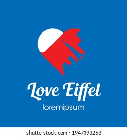 Ama el logotipo de Eiffel o diseño de plantillas de símbolos