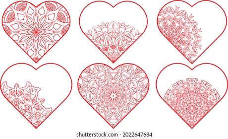 Love Elements heart icon Collection Of Vector Hand Drawn Hearts