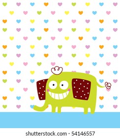 love elephant doodle
