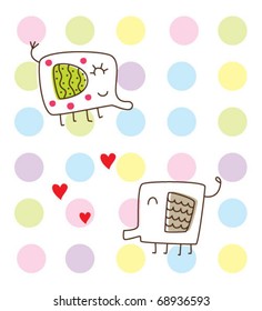 love elephant doodle
