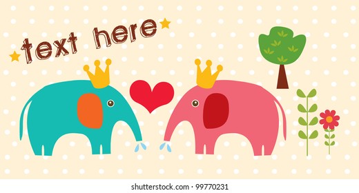 love elephant with message