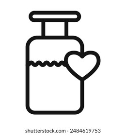 Love Elixir icon mark in filled style