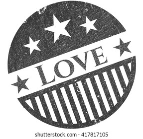 Love emblem with pencil effect