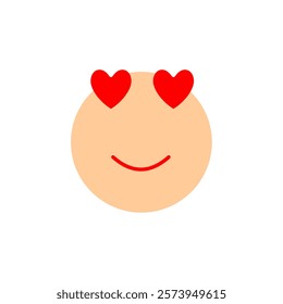 Love emoji with big heart like eyes, couples sharing expression emoji emotion 