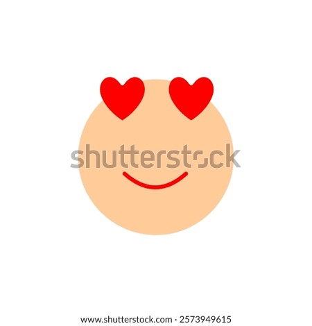 Love emoji with big heart like eyes, couples sharing expression emoji emotion 