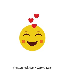 love emoji, february 14 valentine's day, vector icon
