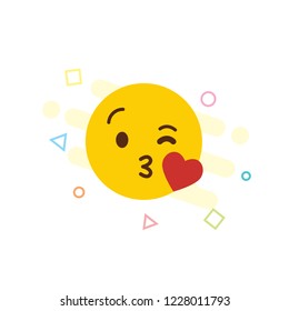 Love emoji icon design vector