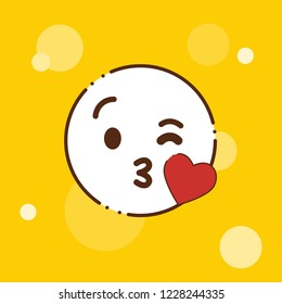 Love emoji icon design vector