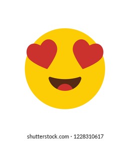 Love Emoji Icon Design Vector