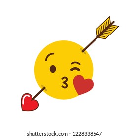 Love emoji icon design vector