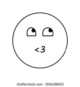 love emoji icon vector illustration simple design
