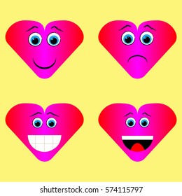 Love Emoticon Design Vector