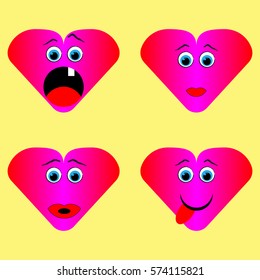 Love Emoticon Design Vector