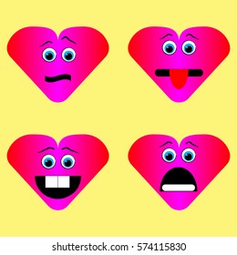 Love Emoticon Design Vector