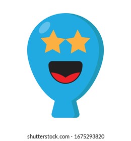 Love Emoticon With Flat Design Style Vector