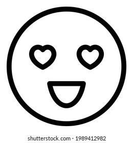 Love emotion icon. Outline Love emotion vector icon for web design isolated on white background