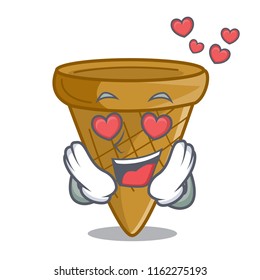 In love empty wafer cone for ice cream character