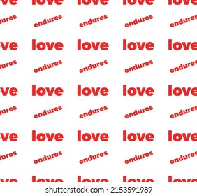 love endures pattern vector illustration