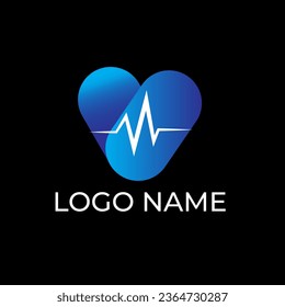 Love energy icon blue symbol