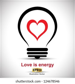 Love is Energy vector concept / wedding / valentine's day