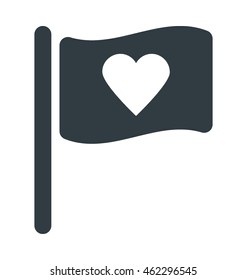 Love Ensign Colored Vector Icon