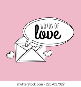Love Envelope Act Of Love Valentine Digital Stamp