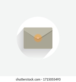 love envelope colorful flat icon with shadow. love message flat icon
