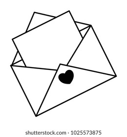 love envelope with heart