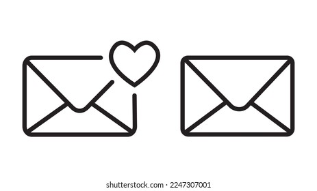 Love envelope icon. Email icon vector. Love letter envelope.Valentine envelope.