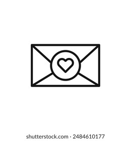 love envelope icon logo sign vector outline