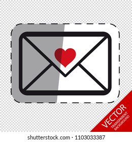 Love Envelope - Isolated Vector Icons On Transparent Background
