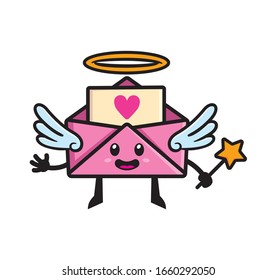 Love envelope mascot character design