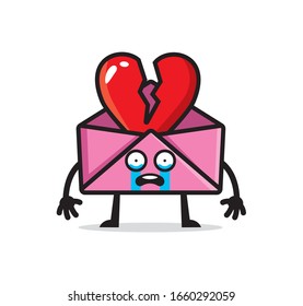 Love envelope mascot character design