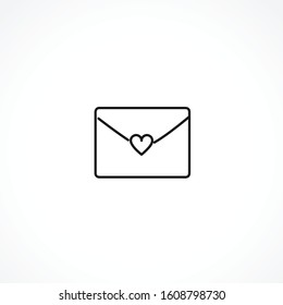 love envelope vector icon on white background